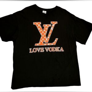 Like New black Xl" Love Vodka" funny t-shirt